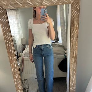 brandy melville white blouse